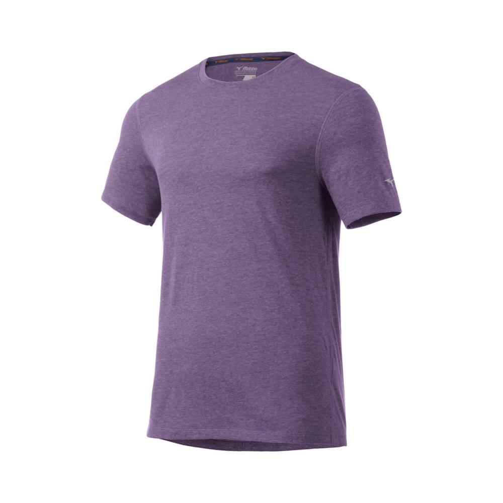 Camisetas Mizuno Inspire Hombre Moradas España PDSJ-35142